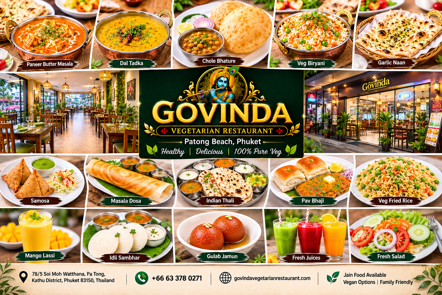 Govinda Indian Vegetarian Restaurant in Phuket